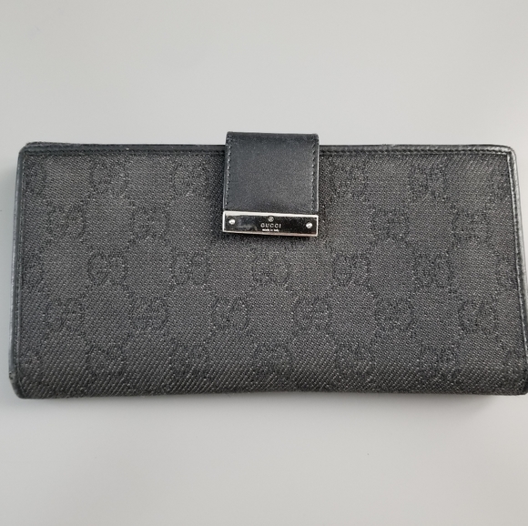 GUCCI GG Beautiful DoubleSided Flap Vintage Classic Signature wallet